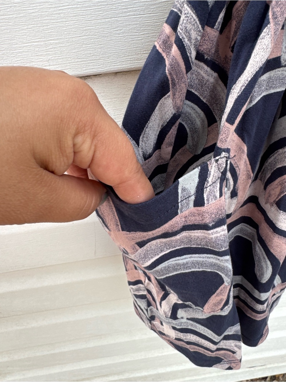 Tea Collection Navy and Blush Printed Sundress - Picture 3 of 5